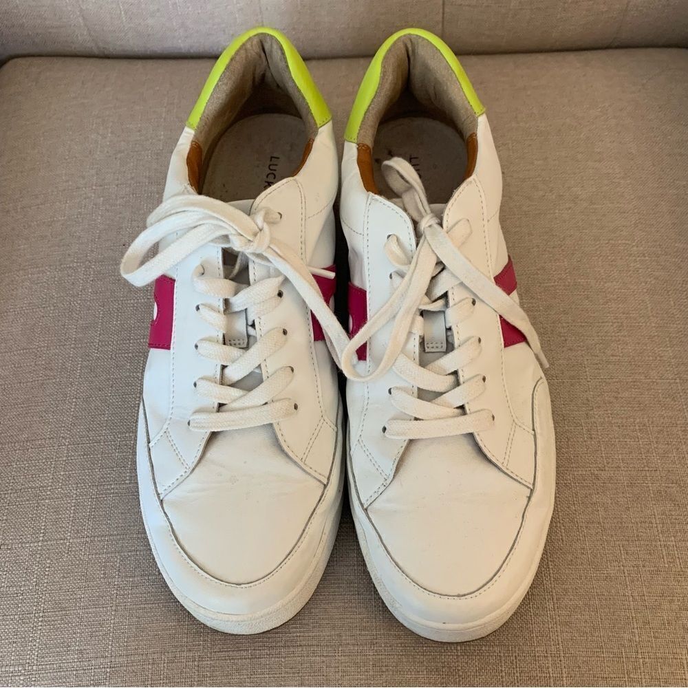 Lucky Brand Hinta LeatherCasual Sneakers Size 10 - Picture 3 of 8